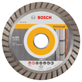 Bosch Diamanttrennscheibe Standard for Universal Turbo für kleine Winkelschleifer