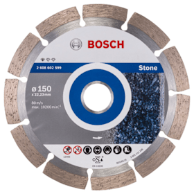 Bosch Diamanttrennscheibe Standard for Stone für große Winkelschleifer mit Spannmutter