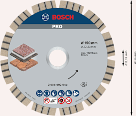 Bosch PRO Stone Diamanttrennscheibe, 150 x 22,23 mm
