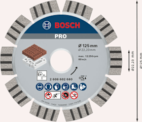 Bosch Diamanttrennscheibe PRO Abrasive für kleine Winkelschleifer