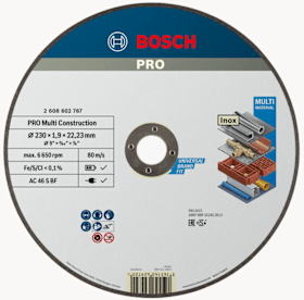 Bosch PRO Multi Material Trennscheibe, 230 x 1.9 x 22,23 mm