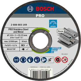 Bosch PRO Stainless Steel and Metal Trennscheibe, 115 x 1 x 22,23 mm