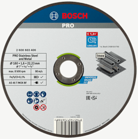 Bosch PRO Stainless Steel and Metal Trennscheibe, 180 x 1,6 x 22,23 mm