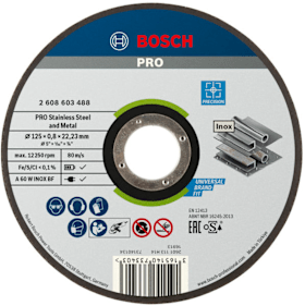 Bosch Trennscheibe PRO Stainless Steel and Metal für kleine Winkelschleifer