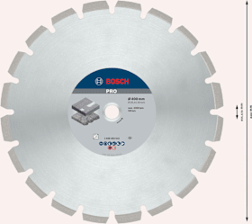 Bosch Diamanttrennscheibe PRO Asphalt für Tisch- und Benzinsägen