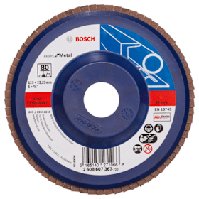 Bosch Fächerschleifscheibe X551 Expert for Metal, gerade, 125 mm, 80, Kunststoff
