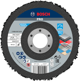 Bosch PRO N377 Multi Material Reinigungsscheibe, 125 mm, 22,23 mm