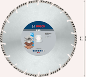 Bosch Diamanttrennscheibe PRO Multi Material für Tisch- und Benzinsägen, Bohrung 20 mm