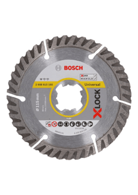 Bosch X-LOCK Trennscheibe Standard for Universal 115 x 22,23 x 1,6 x 10, 2-teilig