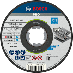 Bosch PRO Stainless Steel and Metal X-Lock Trennscheibe, 115 x 1,6 x 22,23 mm