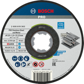 Bosch PRO Stainless Steel and Metal X-Lock Trennscheibe, 125 x 1.6 x 22,23 mm