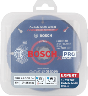 Bosch PRO Schneiden und Schleifen X-Lock Set, 125 x 1 x 22,23 mm