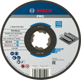 Bosch PRO Metal X-Lock Trennscheibe, 125 x 2,5 x 22,23 mm