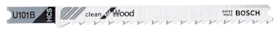 Bosch Stichsägeblatt U 101 B Clean for Wood, 3er-Pack