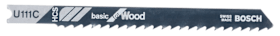 Bosch Stichsägeblatt U 111 C Basic for Wood, 3er-Pack