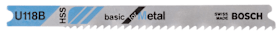 Bosch Stichsägeblatt U 118 B Basic for Metal, 3er-Pack