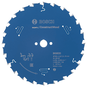 Bosch Kreissägeblatt Expert for Construct Wood, 184 x 16 x 2,0 mm, 24