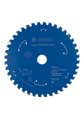 Bosch Akku-Kreissägeblatt Expert for Stainless Steel, 160 x 1,6/1,3 x 20, 40 Zähne