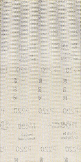 Bosch EXPERT M480 Schleifnetz für Schwingschleifer, 115 x 230 mm, K 220, 10er-Pack