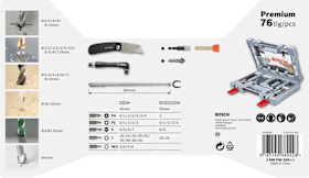 Bosch 76-tlg. Premium X-Line Bohrer- und Schrauber-Set