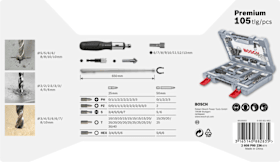 Bosch 105-tlg. Premium X-Line Bohrer- und Schrauber-Set