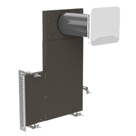 ZUWAH ALU-P SLIM L-FORM FLACHK.SET WAND HÜLSE DN 125 M.SCHALLD.+ PUTZSCH.130518