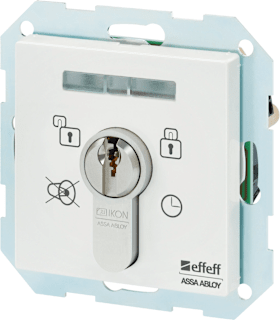 SCHLUESSELSCHALTER UP M. ANZEIGE JUNG AS500 ALPINWEISS