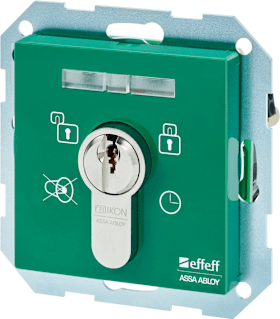 SCHLUESSELSCHALTER UP M. ANZEIGE JUNG AS500 GRUEN