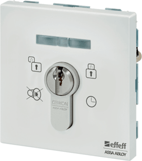 SCHLUESSELSCHALTER UP MIT ANZEIGE JUNG ALPINWEISS LS990