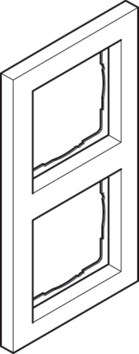 RAHMEN 2-FACH JUNG AS500 ALPINWEISS