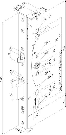 SI-SCHLOSS DRÜCKERSTEUERUNG 709X202PZX--G41