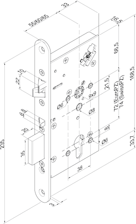 SI-SCHLOSS DRÜCKERSTEUERUNG 709X801PZ---G44