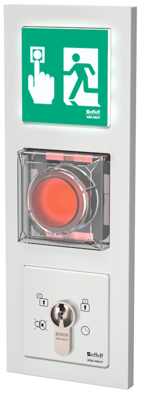 UP-FLUCHTTÜR-STEUERTERM 1385G FT BEL NETZTEIL GIRA E2 WEIß GLÄ