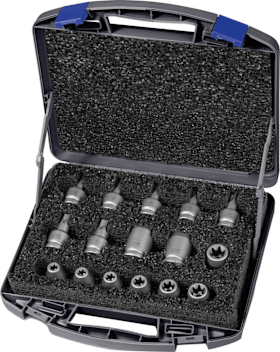 ASW Wekador Kraft- Steckschlüssel-Satz Torx 1/2" 16-teilig  