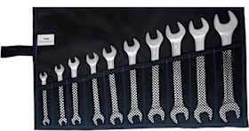 FORUM Doppelmaulschlüssel-Satz DIN3110 6-27mm 10-teilig in Rolltasche 