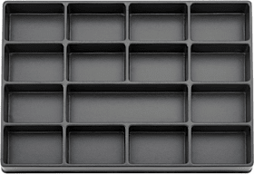 fortis Werkzeugmodul 3/3 leer 15 Fächer Kunststoff