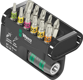 Wera Bit-Satz Bit-Check 12 Wood TX HF 1 