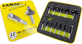 FAMAG HM-Fräsersatz 12-teilig in Blechbox, Sh 8