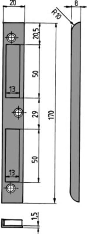 Winkel-Schließblech 4F/48