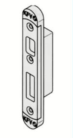 KFV Flachschließblech 3600-08-20R,20x138 rd,braun,glanz vernickelt