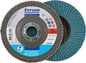FORUM Fächerschleifscheibe 125mm, gerade, ZK 40 