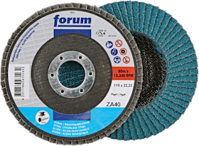 FORUM Fächerschleifscheibe 115mm, gewölbt, ZK 40 
