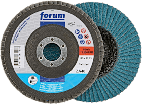 FORUM Fächerschleifscheibe 125mm, gewölbt, ZK 40 