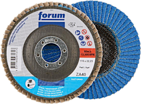 FORUM Fächerschleifscheibe 115mm, gewölbt, ZK 40 