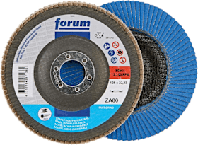 FORUM Fächerschleifscheibe 125mm, gewölbt, ZK 80 