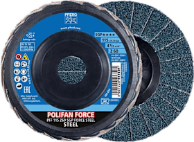 PFERD Fächerschleifscheibe FORCE SGP STEEL 115 mm Z 60 