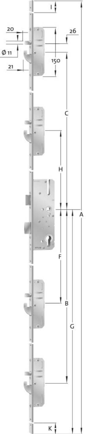 KFV MFV AS2608SL-T2X,1-flg,Typ B166,PZ92/10,D65,F20x1855,vz,DH952 einw,SB