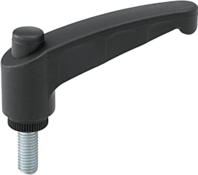 fortis Klemmhebel mit AG Thermoplast, Gr. 80, M10x30, Inhalt: 2 Stück 