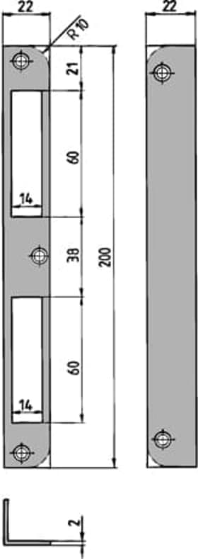 Winkel-Schließblech 6/48-A