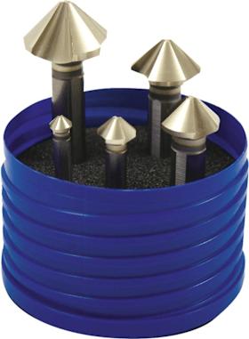 Beck Kegelsenker-Set ungleiche Teilung HSS TiZrN 90Grad 6,30-25mm 3-Flächenschaft  